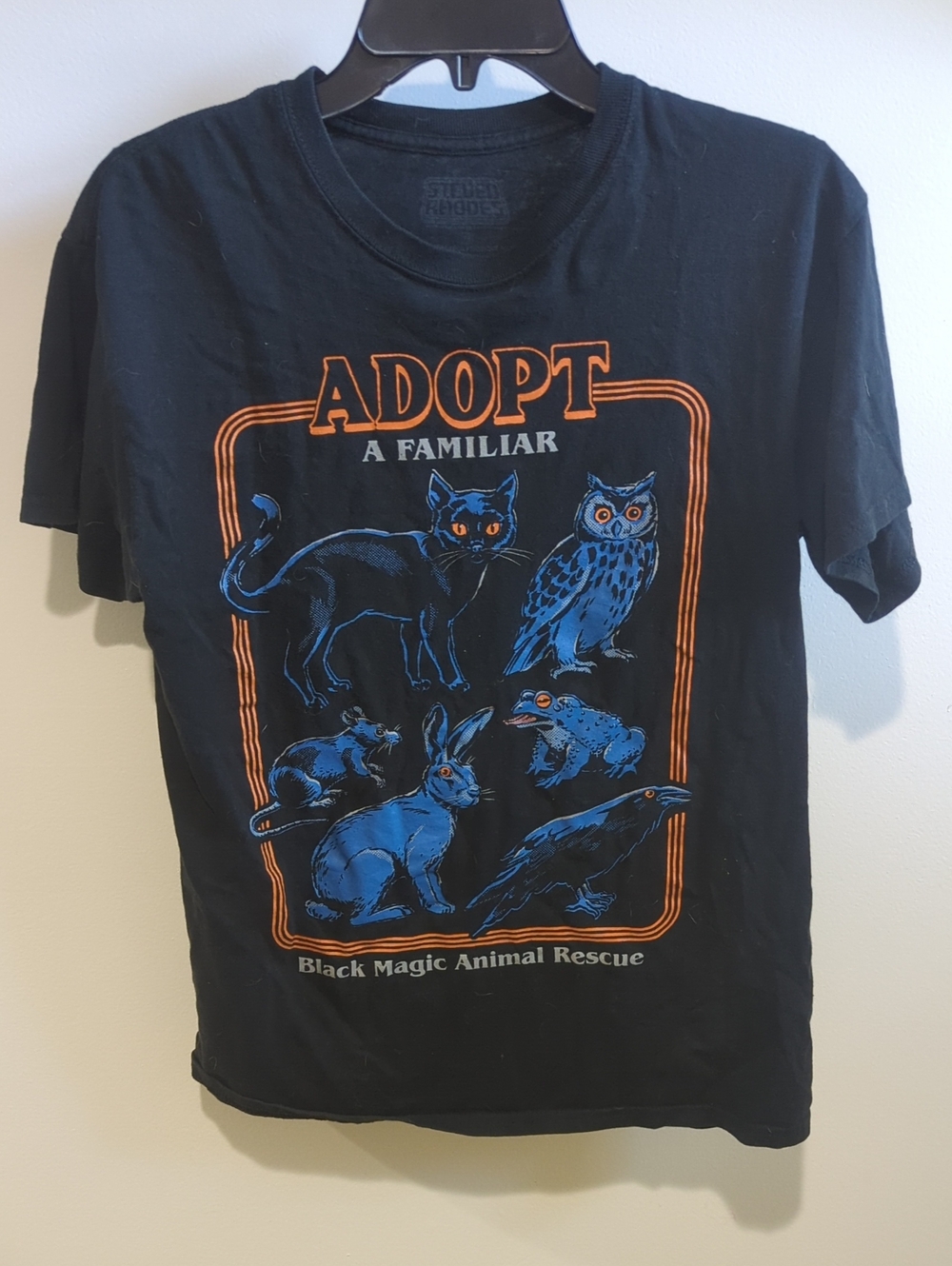Black 'Adopt a Familiar' Graphic Tee - Kids